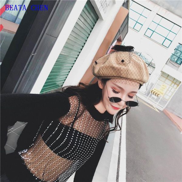berets beata chen autumn winter bud silk gauze beret female sweet lovely soft younger sister wool cap recreational joker, Blue;gray
berets beata chen autumn winter bud silk gauze beret female sweet lovely soft younger sister wool cap recreational joker, Blue;gray