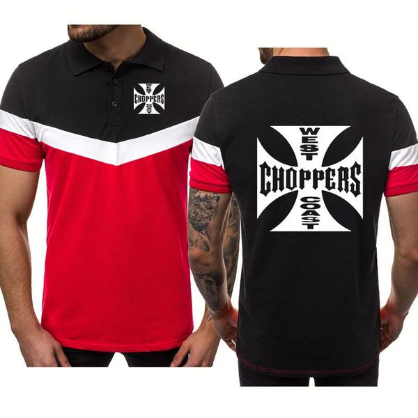 men's polos fashion summer shirt west choppers casual trend splicing cotton short sleeve, White;black
men's polos fashion summer shirt west choppers casual trend splicing cotton short sleeve, White;black