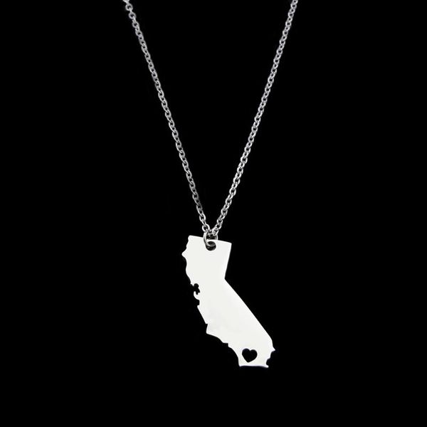 pendant necklaces i love california stainsteel necklace sunny southern state cutting shape chain, Silver
pendant necklaces i love california stainsteel necklace sunny southern state cutting shape chain, Silver