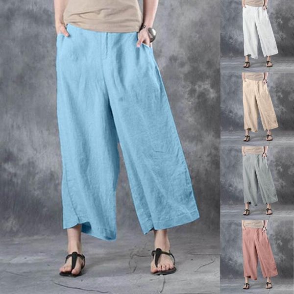 women's pants & capris fashion women casual loose wide leg pant pocket cotton linen elastic waist large size female mujer pantalones, Black;white
women's pants & capris fashion women casual loose wide leg pant pocket cotton linen elastic waist large size female mujer pantalones, Black;white