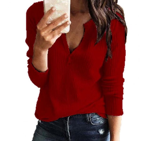 women's t-shirt 2021 autumn women basic waffle v neck spring solid color long sleeve streetwear, White
women's t-shirt 2021 autumn women basic waffle v neck spring solid color long sleeve streetwear, White