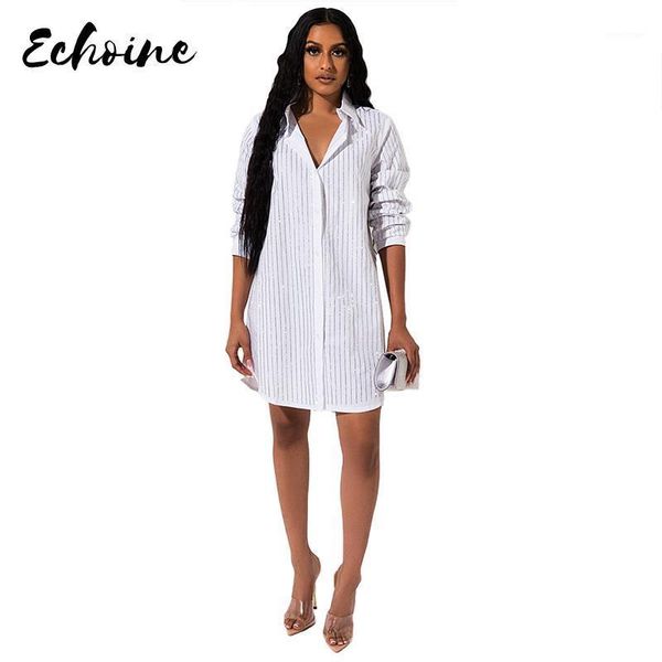 casual dresses 2021 winter sping shirt dress women full sleeve drilling striped irregular office lady loose night club party s-2xl, Black;gray
casual dresses 2021 winter sping shirt dress women full sleeve drilling striped irregular office lady loose night club party s-2xl, Black;gray