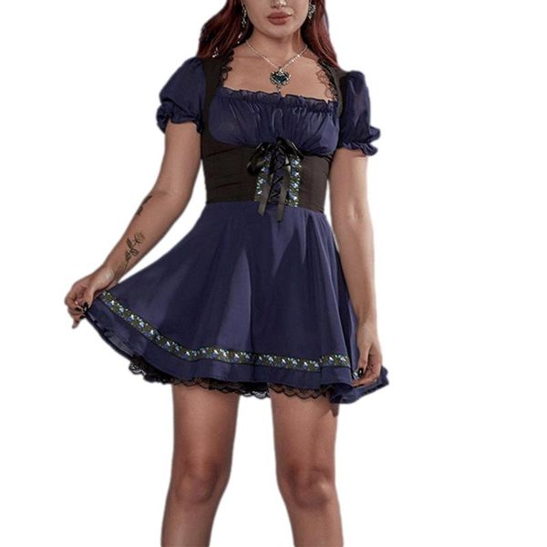 casual dresses female a-line dress, summer lace trim floral print square neck short sleeve for ladies gothic clothes, s//l, Black;gray
casual dresses female a-line dress, summer lace trim floral print square neck short sleeve for ladies gothic clothes, s//l, Black;gray