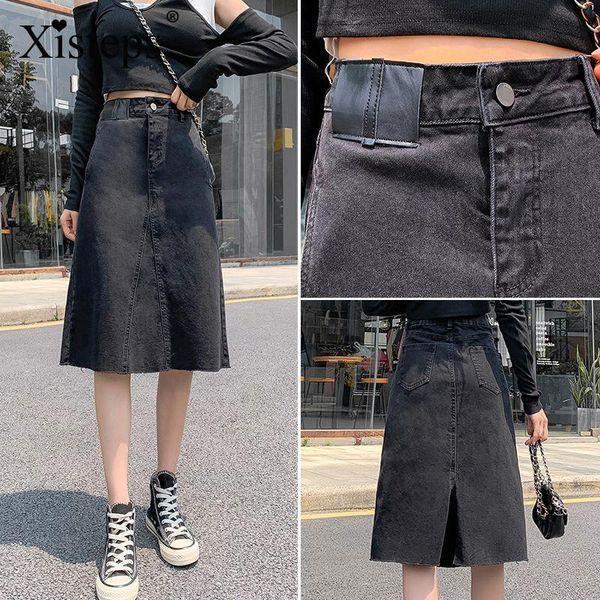 skirts xisteps a-line women midi denim skirt irregular high waist female elegant autumn solid streetwear plus size ladies, Black
skirts xisteps a-line women midi denim skirt irregular high waist female elegant autumn solid streetwear plus size ladies, Black