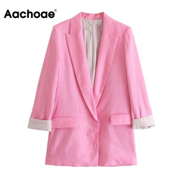 women's suits & blazers aachoae autumn women solid color cotton blazer vintage long sleeve notched collar jacket coat fashion female, White;black
women's suits & blazers aachoae autumn women solid color cotton blazer vintage long sleeve notched collar jacket coat fashion female, White;black