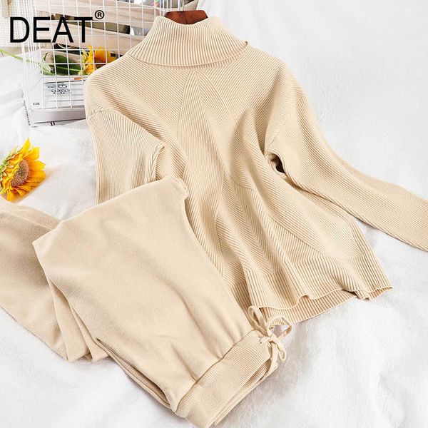 deat autumn winter products fashion temperament long-sleeved high-neck knitted sweater stretch pants two-piece ml317 210709, White
deat autumn winter products fashion temperament long-sleeved high-neck knitted sweater stretch pants two-piece ml317 210709, White