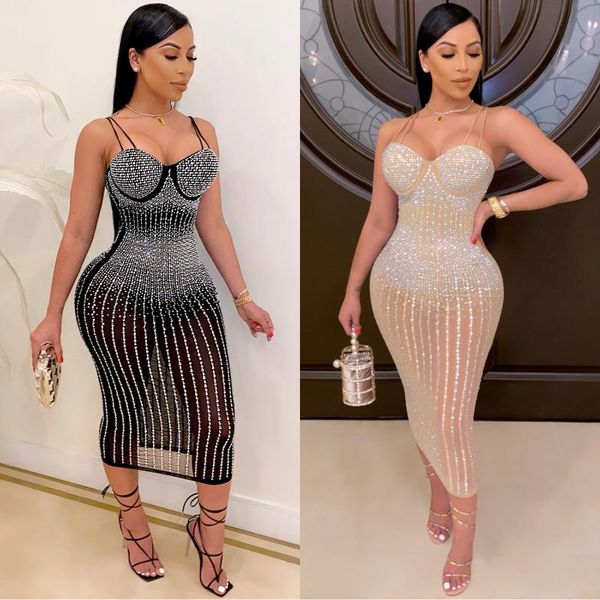spring/summer women's dress fashion party nightclub net yarn perspective rhinestone diamond sling casual dresses, Black;gray
spring/summer women's dress fashion party nightclub net yarn perspective rhinestone diamond sling casual dresses, Black;gray