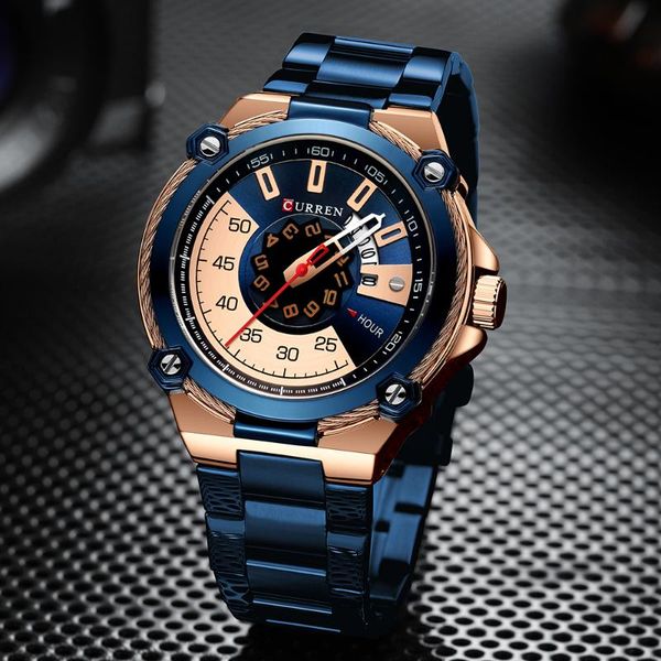 wristwatches creative men's watch fashion business quartz brand curren with stainless mens clock relogio masculino, Slivery;brown
wristwatches creative men's watch fashion business quartz brand curren with stainless mens clock relogio masculino, Slivery;brown