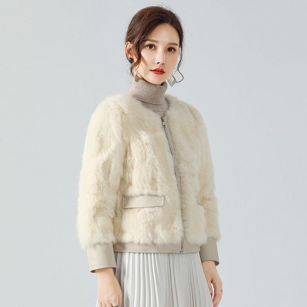 women's fur & faux women 2021 winter real rex coats female genuine slim jackets ladies short o-neck warm zipper overcoats u634, Black
women's fur & faux women 2021 winter real rex coats female genuine slim jackets ladies short o-neck warm zipper overcoats u634, Black