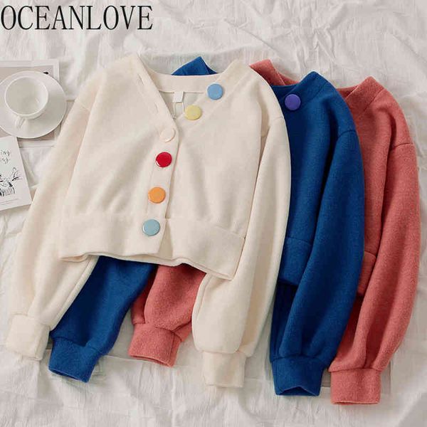 short chaqueta solid v neck colorful buttons autumn korean jackets loose casual ropa mujer 17381 210415, Black;brown
short chaqueta solid v neck colorful buttons autumn korean jackets loose casual ropa mujer 17381 210415, Black;brown