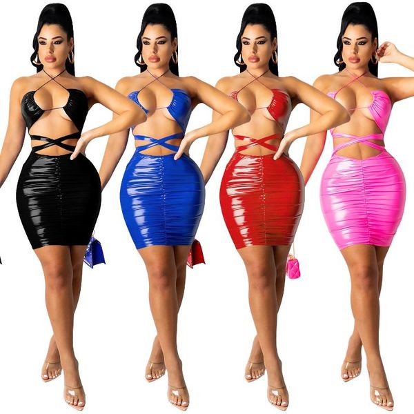 casual dresses zoctuo girls dress pu leather lace up hollow out halter bodycon sleeveless solid night club wear party mini, Black;gray
casual dresses zoctuo girls dress pu leather lace up hollow out halter bodycon sleeveless solid night club wear party mini, Black;gray
