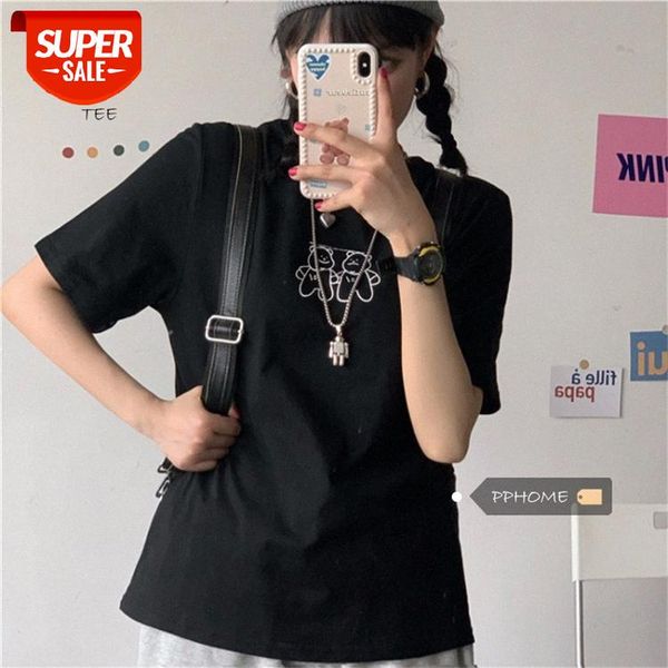 new korean version loose harajuku bf wind japanese girl cute bear print short-sleeved t-shirt #8p2g, White
new korean version loose harajuku bf wind japanese girl cute bear print short-sleeved t-shirt #8p2g, White