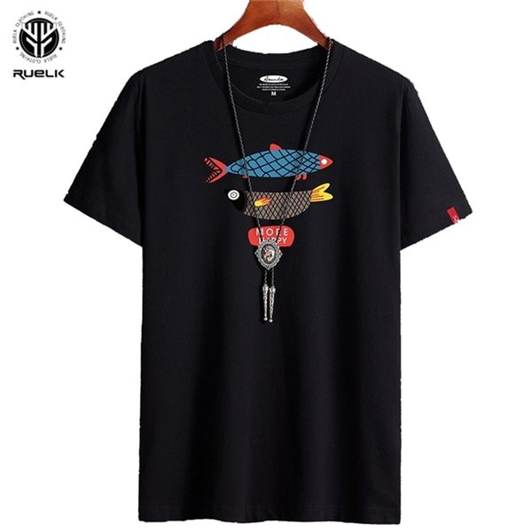 ruelk summer t-shirt men's street hip-hop fashion short-sleeved cartoon fish print trend casual 6xl 210714, White;black
ruelk summer t-shirt men's street hip-hop fashion short-sleeved cartoon fish print trend casual 6xl 210714, White;black
