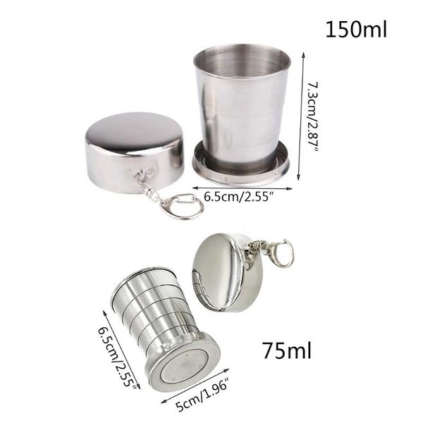 cups & saucers dishes utensils stainless steel folding camping cup with lid portable reusable drinking mug for survival hiking picnic f62a
cups & saucers dishes utensils stainless steel folding camping cup with lid portable reusable drinking mug for survival hiking picnic f62a