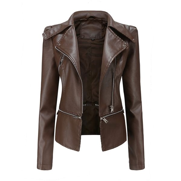 leather jacket for women long sleeve turn-down collar hem detachable coat female plus size fashion pu faux leather jackets 211108, Black
leather jacket for women long sleeve turn-down collar hem detachable coat female plus size fashion pu faux leather jackets 211108, Black