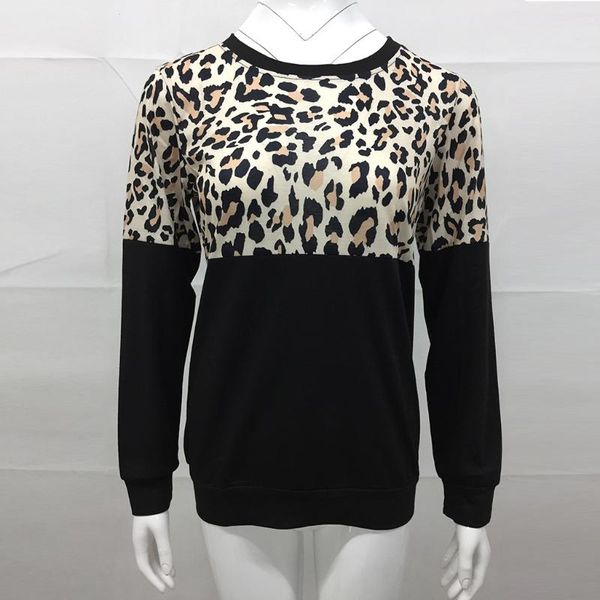 autumn and winter european american cross-border women's leopard print round neck long sleeve contrast t-shirt, White
autumn and winter european american cross-border women's leopard print round neck long sleeve contrast t-shirt, White