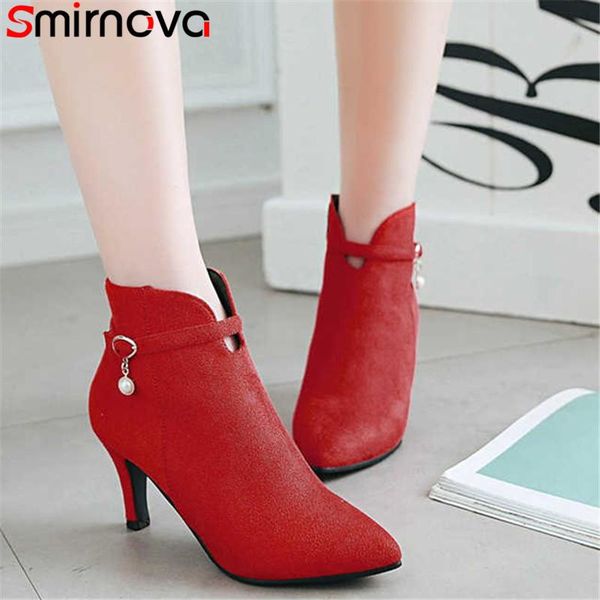 boots smirnova plus size 34-48 fashion ankle for women pointed toe zip high heels autumn winter elegant ladies prom, Black
boots smirnova plus size 34-48 fashion ankle for women pointed toe zip high heels autumn winter elegant ladies prom, Black
