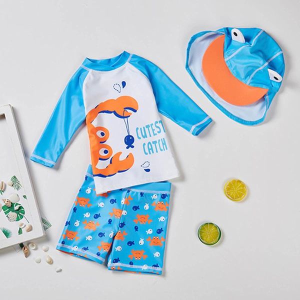kids swimwear for boys 3/4 sleeve upf 50+ children swimming suit crab print three pieces beach baby bathing suits rash guards one-pieces, Black
kids swimwear for boys 3/4 sleeve upf 50+ children swimming suit crab print three pieces beach baby bathing suits rash guards one-pieces, Black