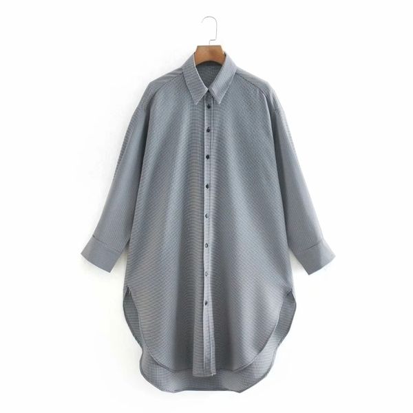 fashion women loose side slit houndstooth shirts female long sleeve blouses casual lady turndown collar blusas s8273 210430, White
fashion women loose side slit houndstooth shirts female long sleeve blouses casual lady turndown collar blusas s8273 210430, White