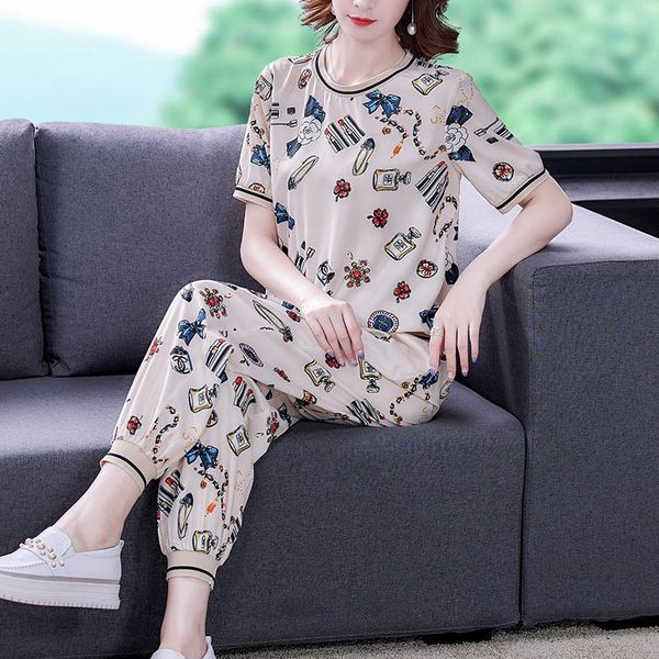 women's two piece pants 2021 summer casual sports two-piece fashion print short sleeve + loose female plus size 4xl suit, White
women's two piece pants 2021 summer casual sports two-piece fashion print short sleeve + loose female plus size 4xl suit, White