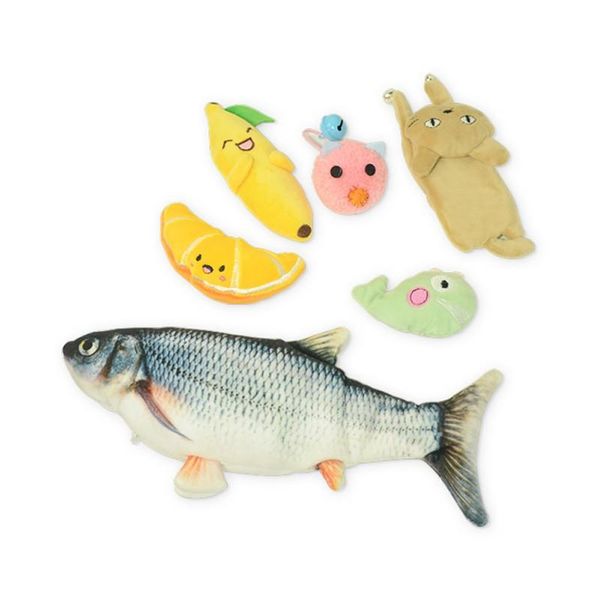 cat toys toy simulation fish banana carrot set usb rechargeable electric tail wagging with three/six bags of mint gatos
cat toys toy simulation fish banana carrot set usb rechargeable electric tail wagging with three/six bags of mint gatos