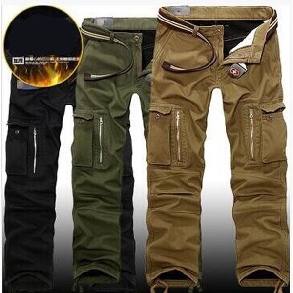 warm winter men's cargo pants casual mens pant multi pocket military overall for men outdoors long trousers, Black
warm winter men's cargo pants casual mens pant multi pocket military overall for men outdoors long trousers, Black