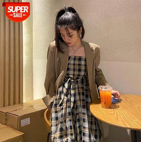 retro plaid jumpsuit women's waist straps are thin, fresh and playful age-reducing hakama #gr2n, Black;gray
retro plaid jumpsuit women's waist straps are thin, fresh and playful age-reducing hakama #gr2n, Black;gray