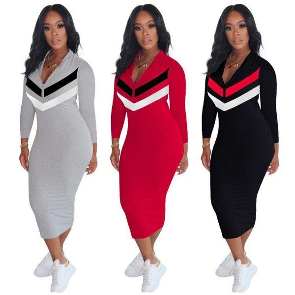 autumn active wear long sleeve zipper up striped splicing women sports moto biker bodycon midi dress vestidos streetwear casual dresses, Black;gray
autumn active wear long sleeve zipper up striped splicing women sports moto biker bodycon midi dress vestidos streetwear casual dresses, Black;gray