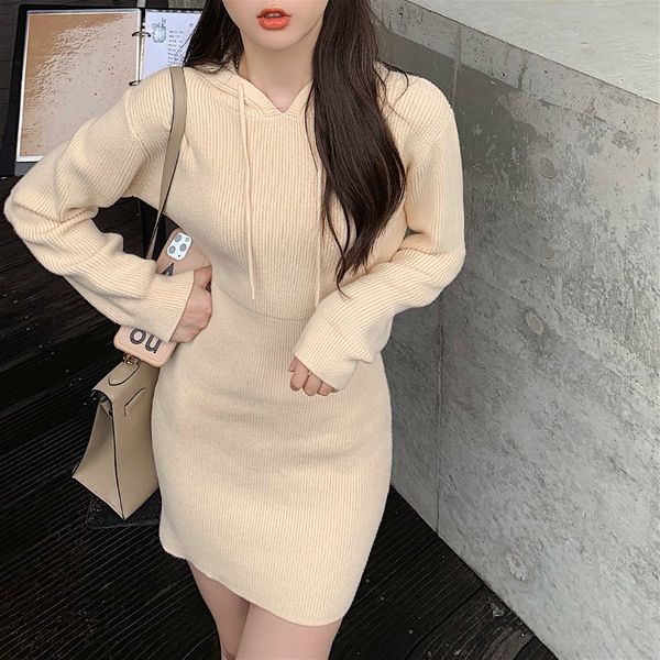 dresses mini sweater women's hood casual long sleeve office knitted female elegant one-piece dress korean autumn winter, Black;gray
dresses mini sweater women's hood casual long sleeve office knitted female elegant one-piece dress korean autumn winter, Black;gray