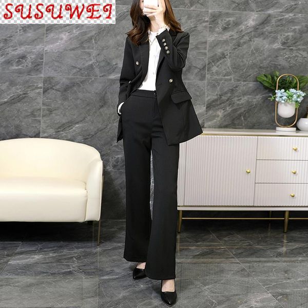 plus size women's s-5xl office female suit pants two-piece ladies jackets for autumn and winter slim flared two piece, White
plus size women's s-5xl office female suit pants two-piece ladies jackets for autumn and winter slim flared two piece, White