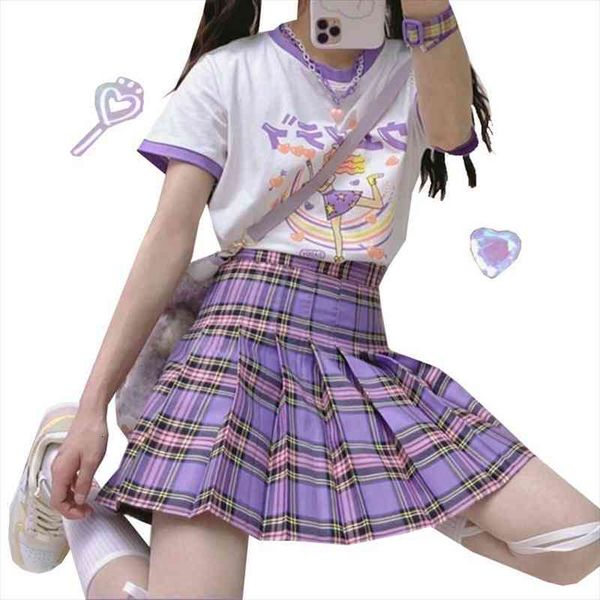 purple gothic women pleated skirt high waist a-line woman skirts harajuku casual female plaid skirts kawaii ladies short skirt, Black
purple gothic women pleated skirt high waist a-line woman skirts harajuku casual female plaid skirts kawaii ladies short skirt, Black