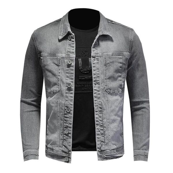 men's jackets grey pure high elastic denim safari style vintage cowboy men coat slim fit classic jeans drop, Black;brown
men's jackets grey pure high elastic denim safari style vintage cowboy men coat slim fit classic jeans drop, Black;brown