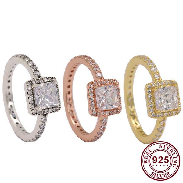cluster rings original 925 sterling silver pan ring creative personalized square with crystal cz for women wedding party fashion jewelry, Golden;silver
cluster rings original 925 sterling silver pan ring creative personalized square with crystal cz for women wedding party fashion jewelry, Golden;silver