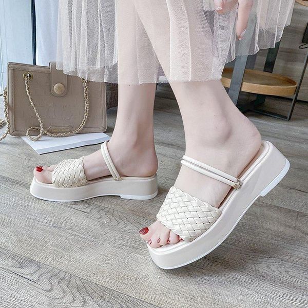 slippers summer flat platform shoes woman solid wave leather women strange high heels beach slides zapatos mujer ladies sandals, Black
slippers summer flat platform shoes woman solid wave leather women strange high heels beach slides zapatos mujer ladies sandals, Black