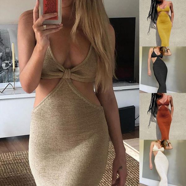 solid color cutout spaghetti womens dresses straps backless cotton bodycon maxi for banquet, Black;gray
solid color cutout spaghetti womens dresses straps backless cotton bodycon maxi for banquet, Black;gray