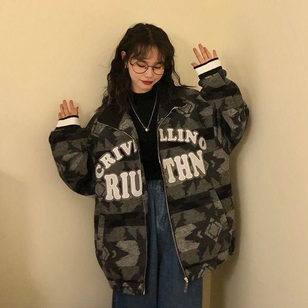 women's jackets 2021 fashion contrast color baseball uniform jacket female autumn harajuku style loose all-match tooling, Black;brown
women's jackets 2021 fashion contrast color baseball uniform jacket female autumn harajuku style loose all-match tooling, Black;brown