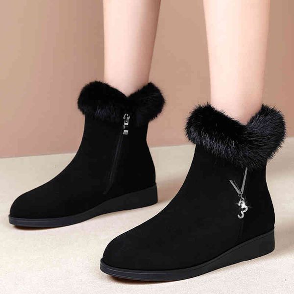 dress shoes rimocy faux fur thick plush warm ankle boots for women 2021 crystal chain wedges snow woman comfortable low heel botas, Black
dress shoes rimocy faux fur thick plush warm ankle boots for women 2021 crystal chain wedges snow woman comfortable low heel botas, Black