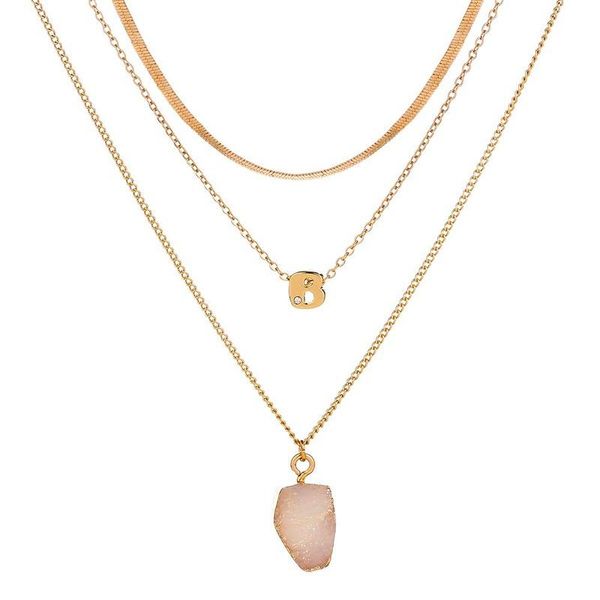irregular crystal druse pendant necklace gold chains multilayer necklaces choker women fashion jewelry, Silver
irregular crystal druse pendant necklace gold chains multilayer necklaces choker women fashion jewelry, Silver