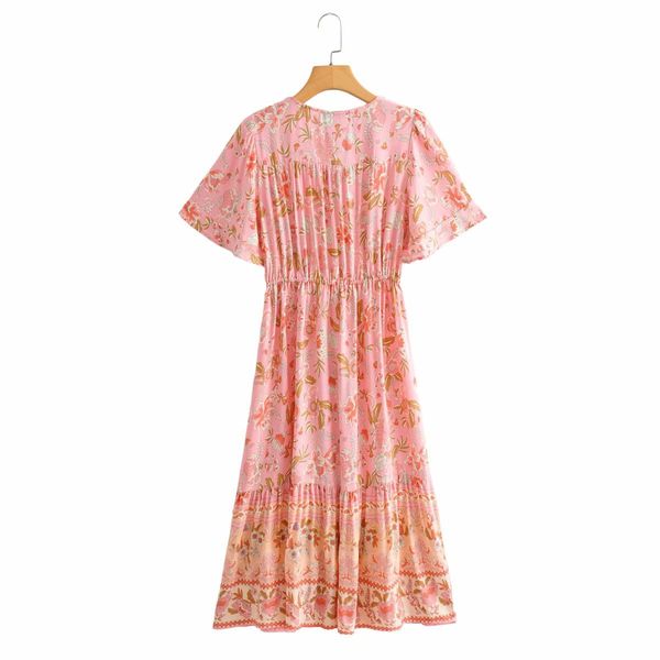 skirts women vintage v-neck short-sleeved waist dress fashion breasted floral print chic female midi dresses mujer, Black
skirts women vintage v-neck short-sleeved waist dress fashion breasted floral print chic female midi dresses mujer, Black