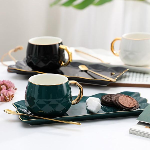 cups & saucers black ceramic coffee cup modern european leisure entertainment gift mug with spoon three- piece and saucer set dinkware
cups & saucers black ceramic coffee cup modern european leisure entertainment gift mug with spoon three- piece and saucer set dinkware