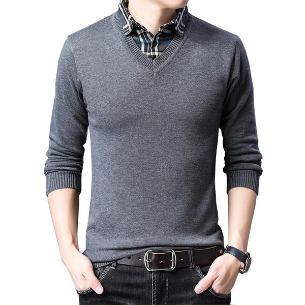 men's sweaters sweater mens knitwear autumn fashion slim fake two-piece turn-down shirt collar clothes plus size -xxxl, White;black
men's sweaters sweater mens knitwear autumn fashion slim fake two-piece turn-down shirt collar clothes plus size -xxxl, White;black