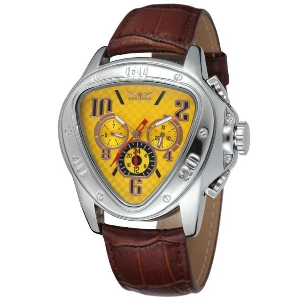 triangle shape dial mens watches designer watch auto date 24 hour display automatic mechanical male relogio wristwatches, Slivery;brown
triangle shape dial mens watches designer watch auto date 24 hour display automatic mechanical male relogio wristwatches, Slivery;brown