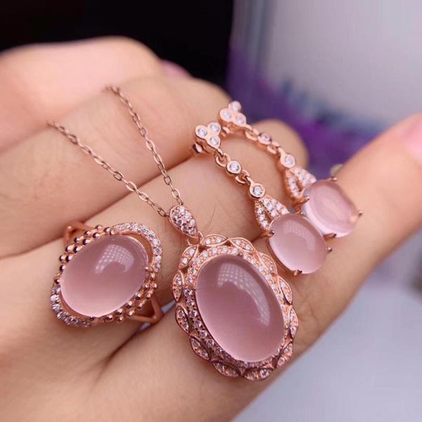 boutique jewelry 925 sterling silver inlaid natural furong stone necklace earrings ring set support test bracelet, &, Black
boutique jewelry 925 sterling silver inlaid natural furong stone necklace earrings ring set support test bracelet, &, Black