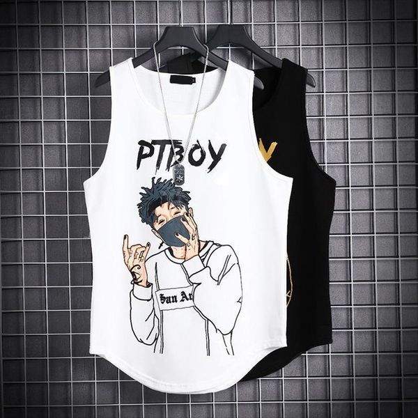 summer mens tank fashion streetwear print hip hop sleeveless men casual clothing loose, White;black
summer mens tank fashion streetwear print hip hop sleeveless men casual clothing loose, White;black
