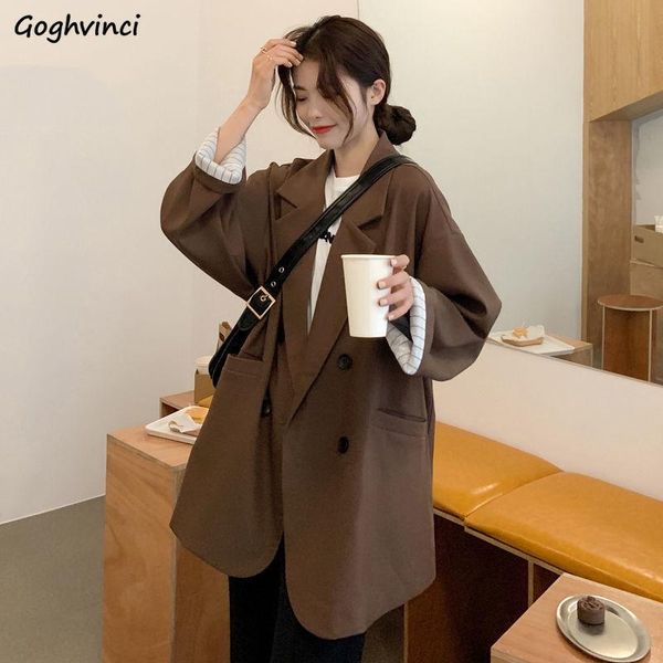 women's suits & blazers women korean style minimalist solid outwear loose elegant retros office lady fashion casual spring autumn overs, White;black
women's suits & blazers women korean style minimalist solid outwear loose elegant retros office lady fashion casual spring autumn overs, White;black