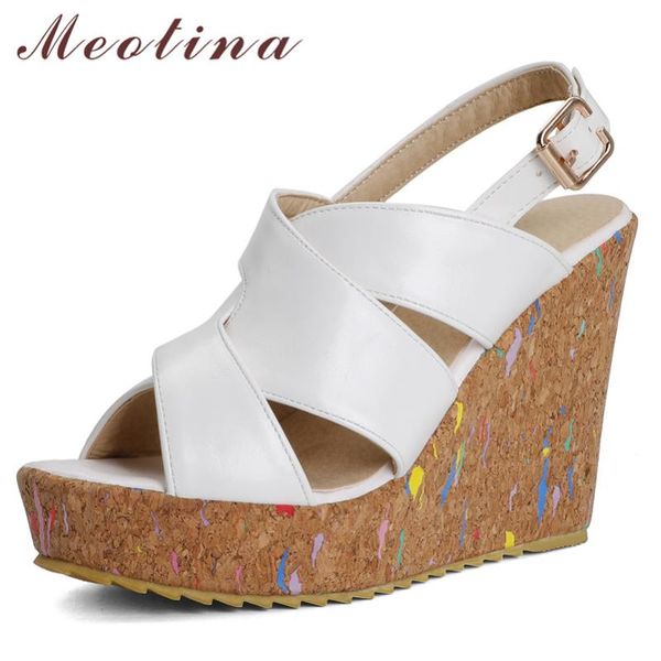 sandals meotina shoes women wedges high heel buckle round toe ladies footwear summer white black size 34-43 fashion
sandals meotina shoes women wedges high heel buckle round toe ladies footwear summer white black size 34-43 fashion