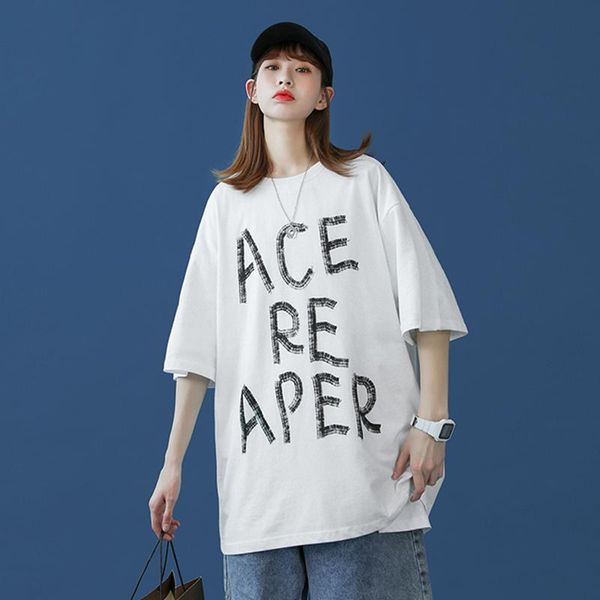 women's t-shirt leefona summer short sleeve t shirt women tee loose letter print casual o neck hipster shirts 5xl, White
women's t-shirt leefona summer short sleeve t shirt women tee loose letter print casual o neck hipster shirts 5xl, White