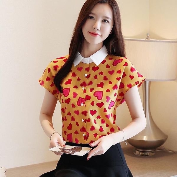 women's blouses & shirts 2021summer fashion chiffon printed casual ladies shirt short sleeve, White
women's blouses & shirts 2021summer fashion chiffon printed casual ladies shirt short sleeve, White
