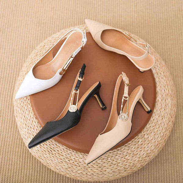 high heels casual sandals shoes women's shoes in the summer of 2022 one-line white high-heeled with thin heel and pointed head are empt, Black
high heels casual sandals shoes women's shoes in the summer of 2022 one-line white high-heeled with thin heel and pointed head are empt, Black