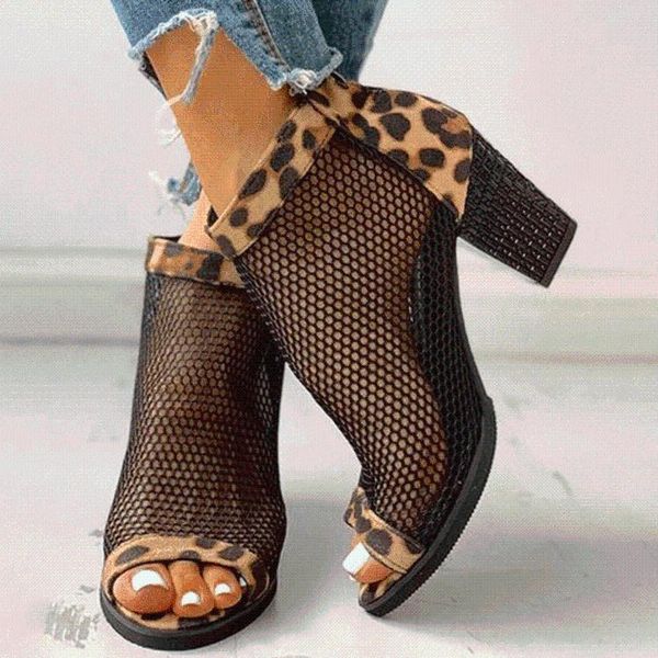 boots women mesh suede ankle lace summer zipper square high heel leopard shoes, Black
boots women mesh suede ankle lace summer zipper square high heel leopard shoes, Black